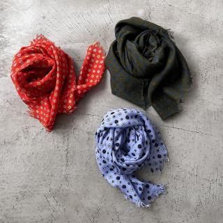 R&D.M.Co- MOTIF PRINT   GAUZE SHAWL