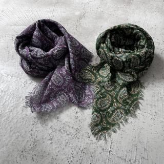 R&D.M.Co- PAISLEY  GAUZE SHAWL