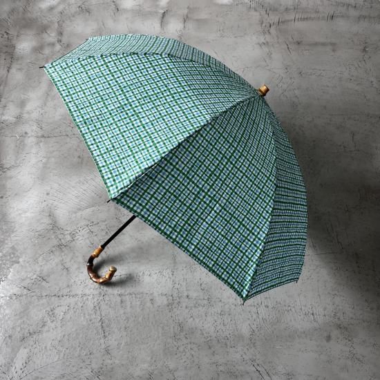Bon Bon Store タッターソールチェック折りたたみ傘（晴雨兼用