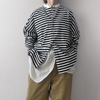 R&D.M.Co- <br> ΢ BORDER BAGGY CARDIGAN / Black