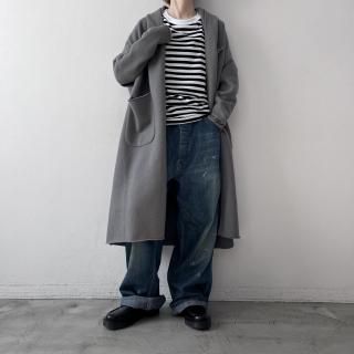 R&D.M.Co-<br>  KNIT PATCH POCKT ROBE  / Gray