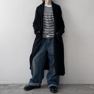 R&D.M.Co-<br>  KNIT PATCH POCKT ROBE  / Black