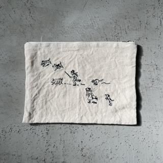 R&D.M.Co-<br> SNOW DIARY EMBROIDERY POUCH
