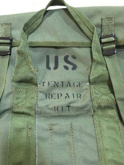 米軍 実物 テントリペアキットバッグ キャンバス-