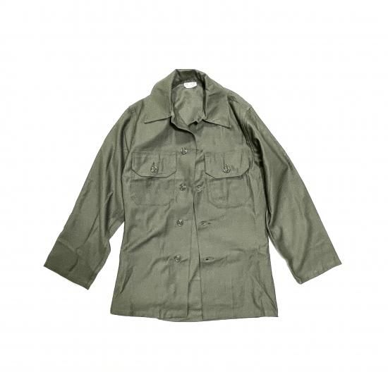 60's アメリカ軍 コットンサテン ユーティリティ シャツ 13 1/2