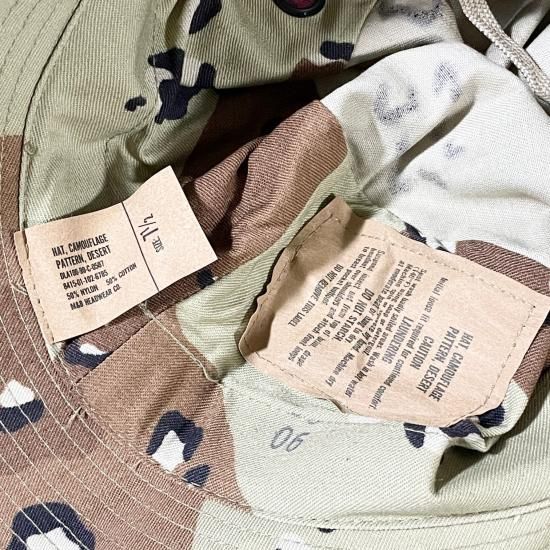 アメリカ軍 チョコチップ 6C デザートカモ ブーニーハット 7 1/2 アメリカ軍 チョコチップ 6C デザートカモ ブーニーハット 7 1/2