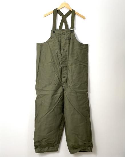 米軍実物　デッドストック未洗い　40s usnavy オーバーオール 美品 40s 米軍 実物 デッキパンツ フック型 USN オーバーオール