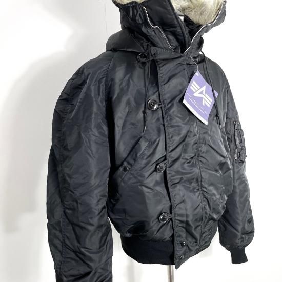 90's ALPHA Industries N-2B フライトジャケット BLACK Large