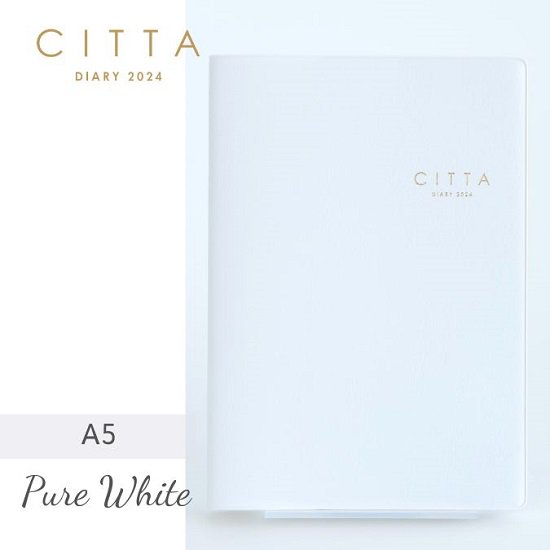 CITTA手帳2024(2023年10月始まり)A5 ピュアホワイトノベルティミニ ...
