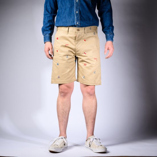Embroidered Shorts Chino - BONCOURA Official Online Store