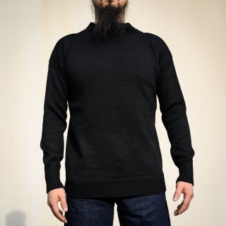 ガンジーセーター ブラック　Guernsey Sweater Black