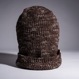 Knit Cap brown mole Dead Stock Yarn