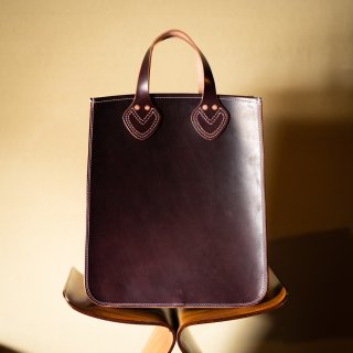 BONCOURA Hard Leather Tote Bag burgundy 