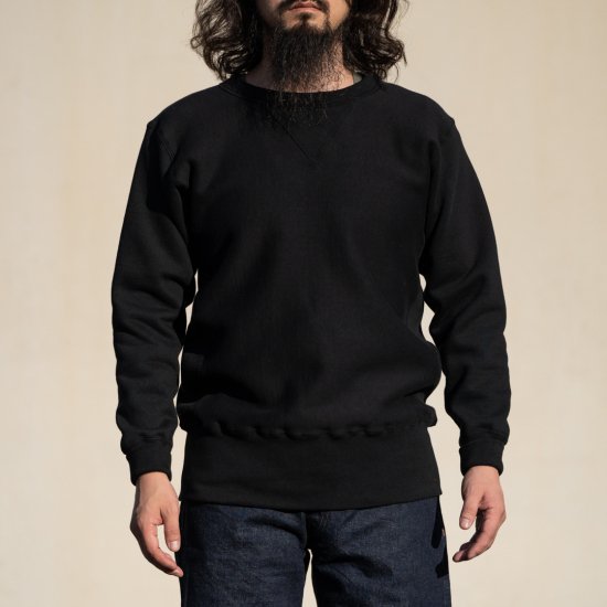 両Vトレーナー リバース型 ブラック Loop Wheeled V Sweater Reverse Weave black - BONCOURA  Official Online Store