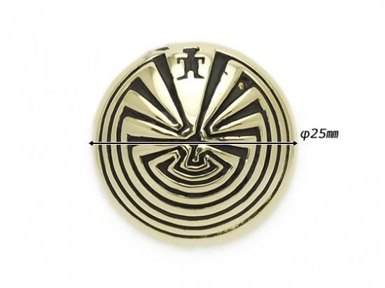 プレーンコンチョ 25mm 真鍮 ネジ式 - コンチョワールド 豊富な種類の