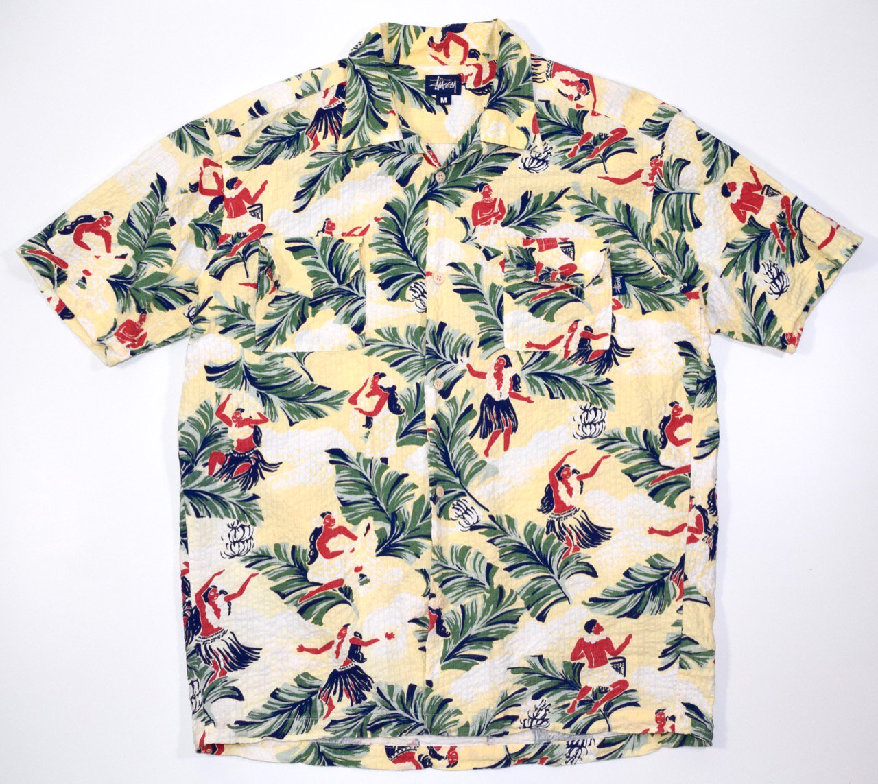 90s STUSSY Aloha Short Sleeve Shirts MADE IN USA