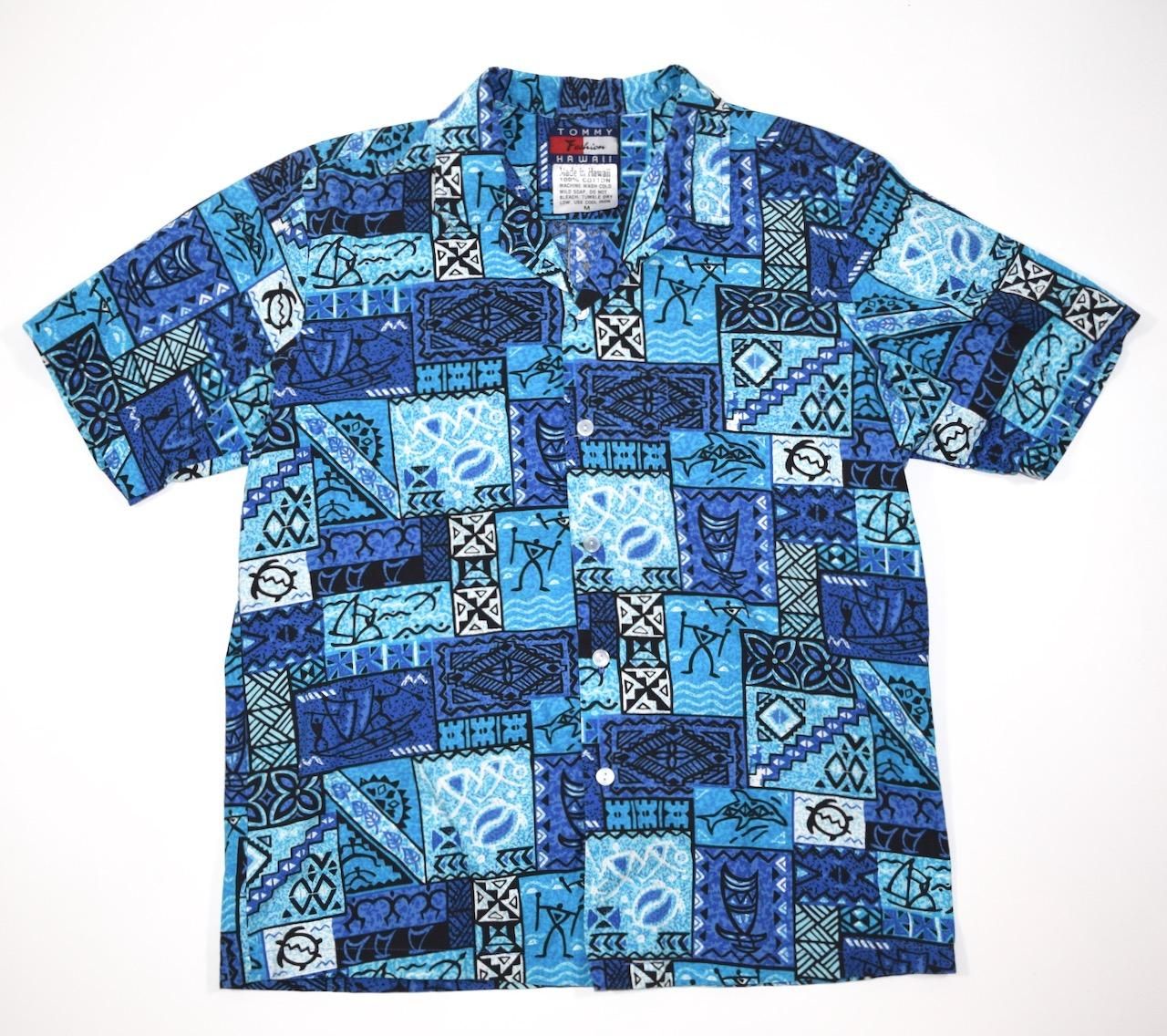 90s TOMMY HILFIGER Cotton Aloha Shirts MADE IN HAWAII USA