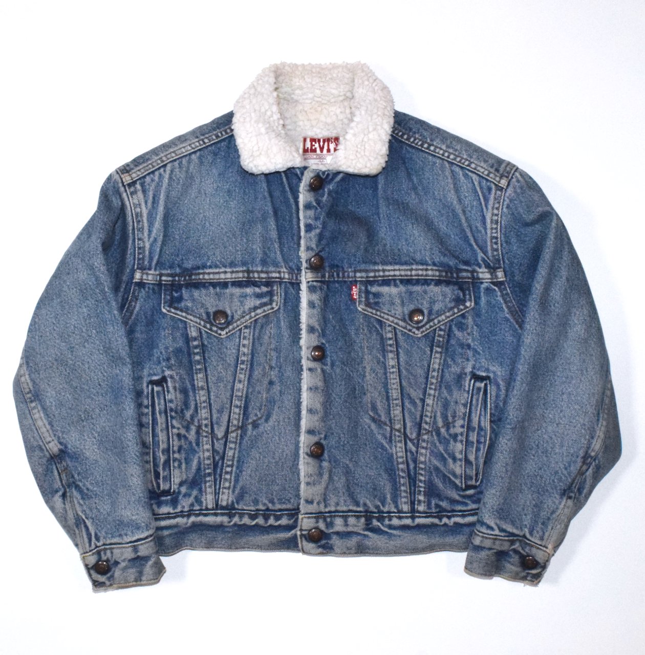 80s LEVI'S Boa Denim Jacket åM MADE IN USA ơܥǥ˥ॸ㥱å