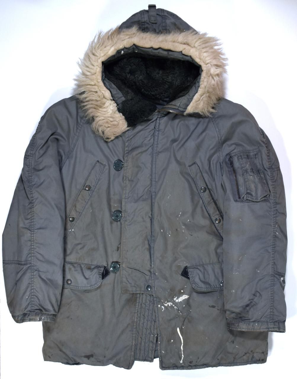 80s US NAVY N-3B EXTREME COLD WEATHER PARKA MEDIUM Size ڥ USNƥ󥷥