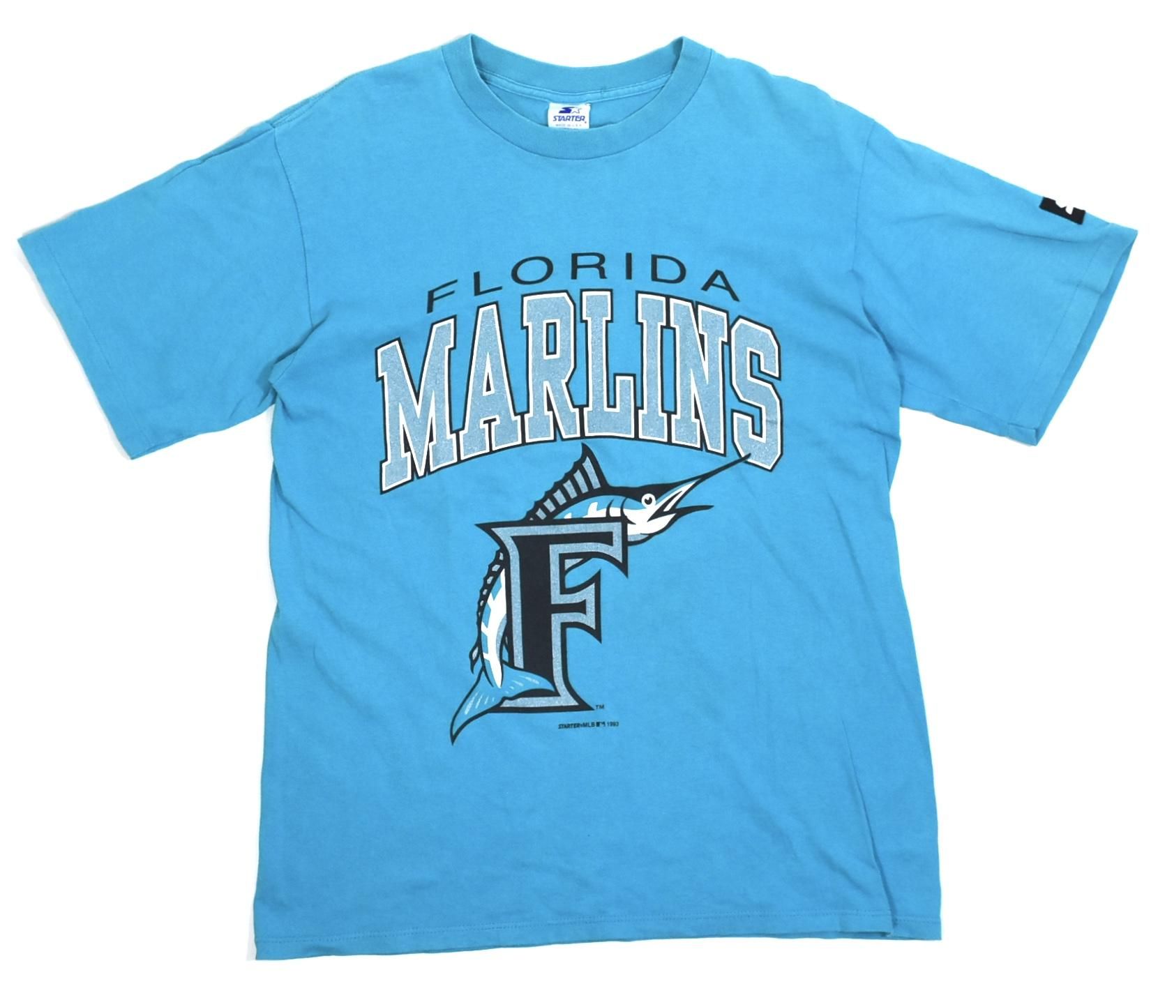 90s STARTERFLORIDA MARLINS Tee M(L) MADE IN USA Blue
