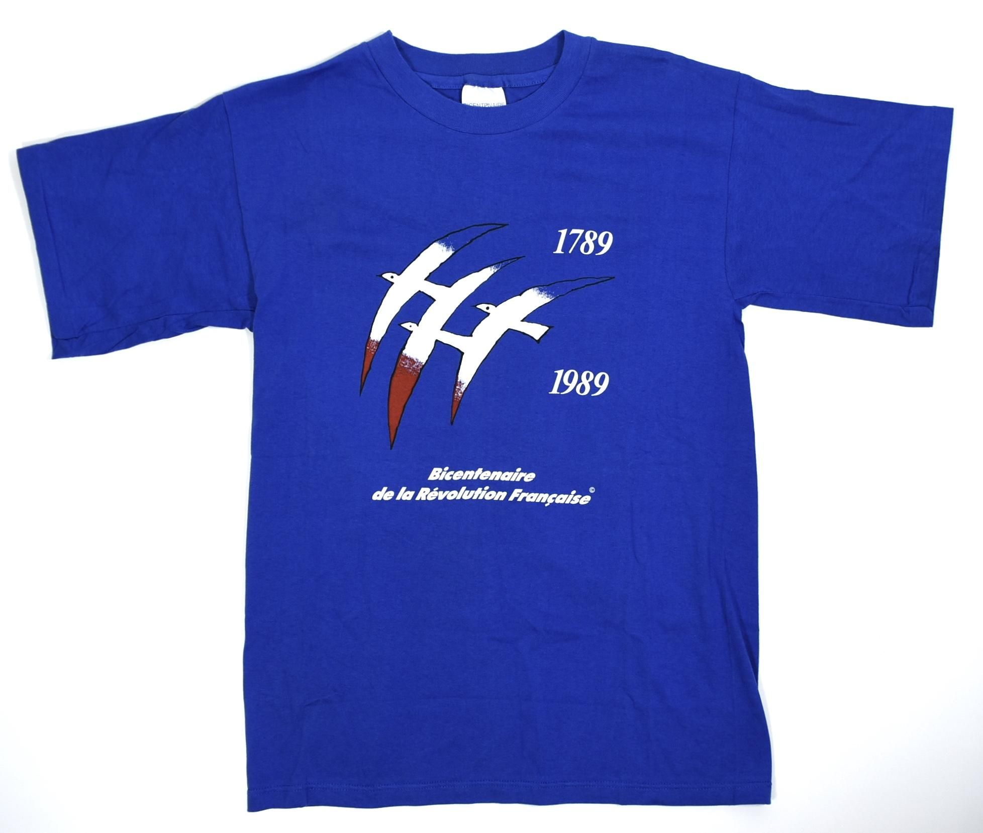 DEAD STOCK 1989 BICENTENAIRE Tee M MADE IN FRANCE Blue ե󥹳̿200ǯǰ 80s