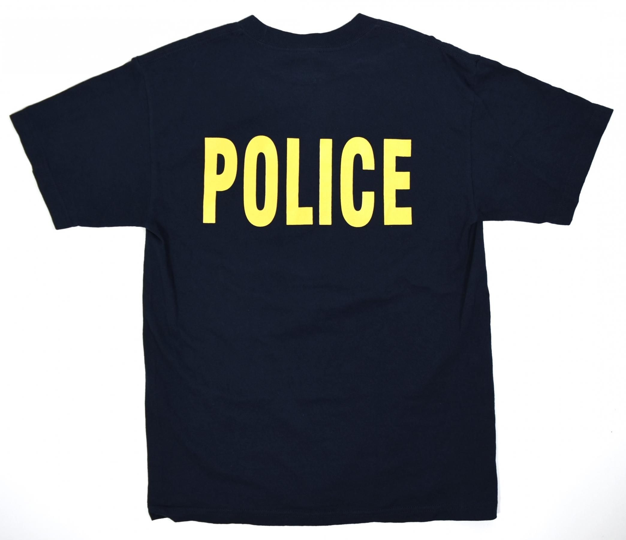 2000s POLICE DEPT Tee M(L) Navy