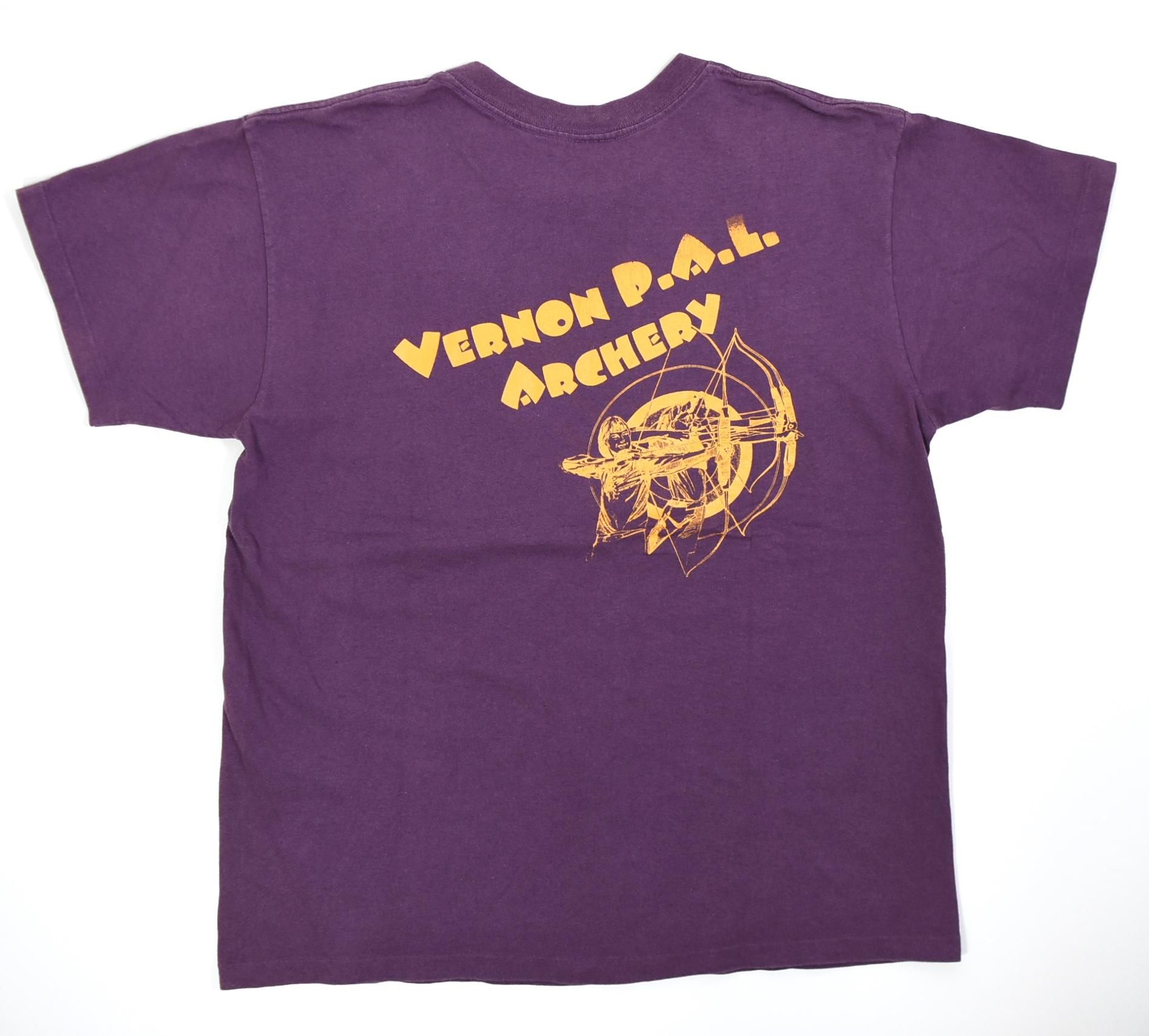 1997 VARNON P.A.L. ARCHERY Tee L MADE IN USA Purple 90s