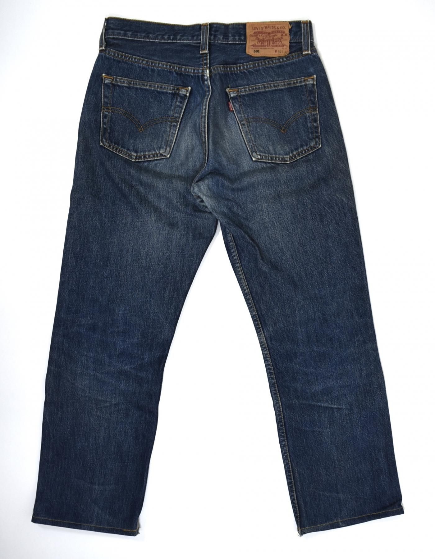 1999 LEVI'S EURO 501 Denim pants W30 L MADE IN UK Indigo 90s
