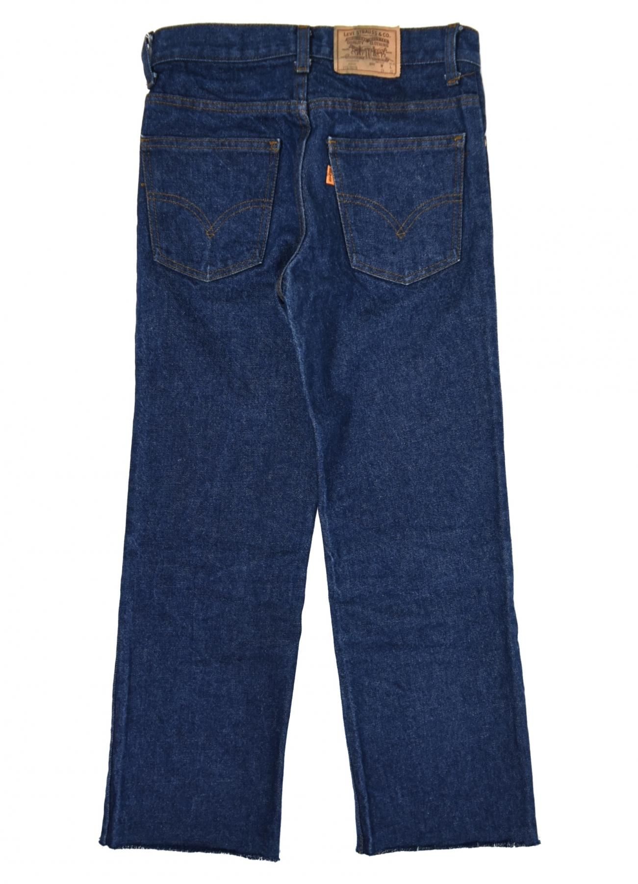 1981 LEVI'S 716-0216 STUDENT Cut off denim pants W29 MADE IN USA Dark indigo 