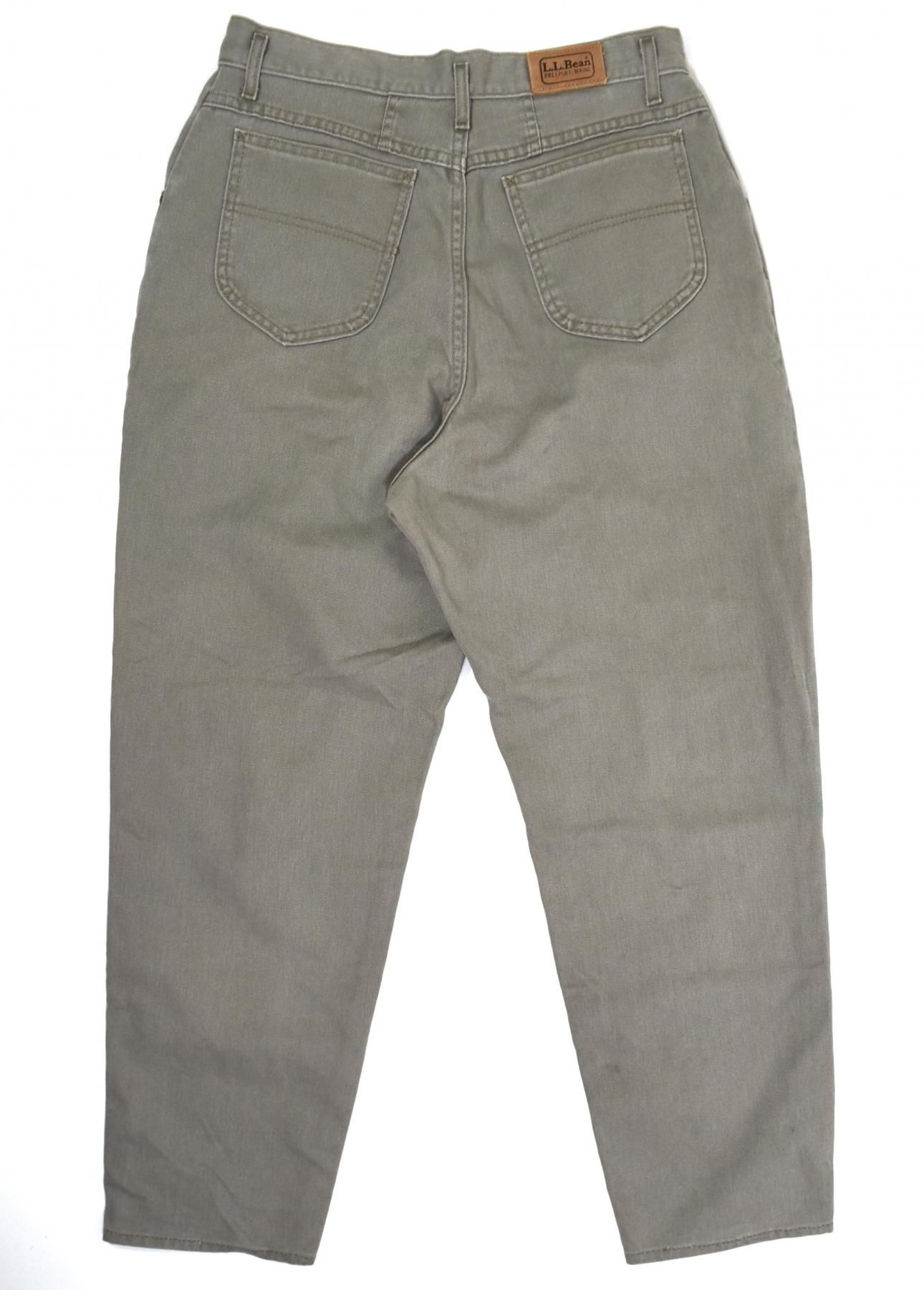 80s L.L.Bean Cotton pants W31 MADE IN USA Warm gray ơѡɥ륨å 