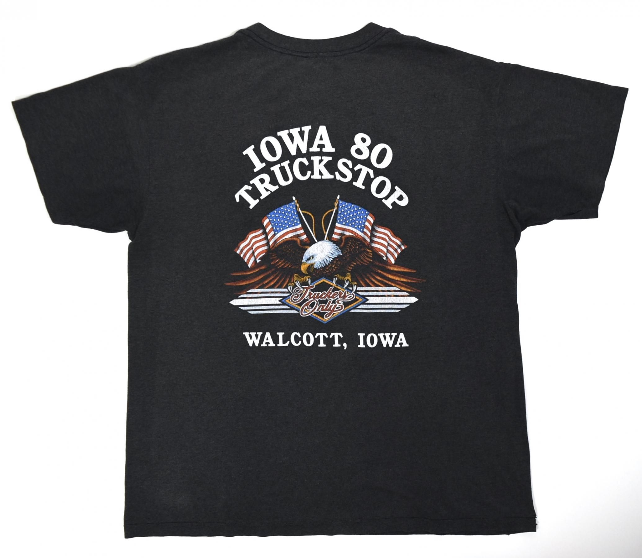 1991 3D EMBLEM TRUCKERS ONLY Tee L MADE IN USA Black