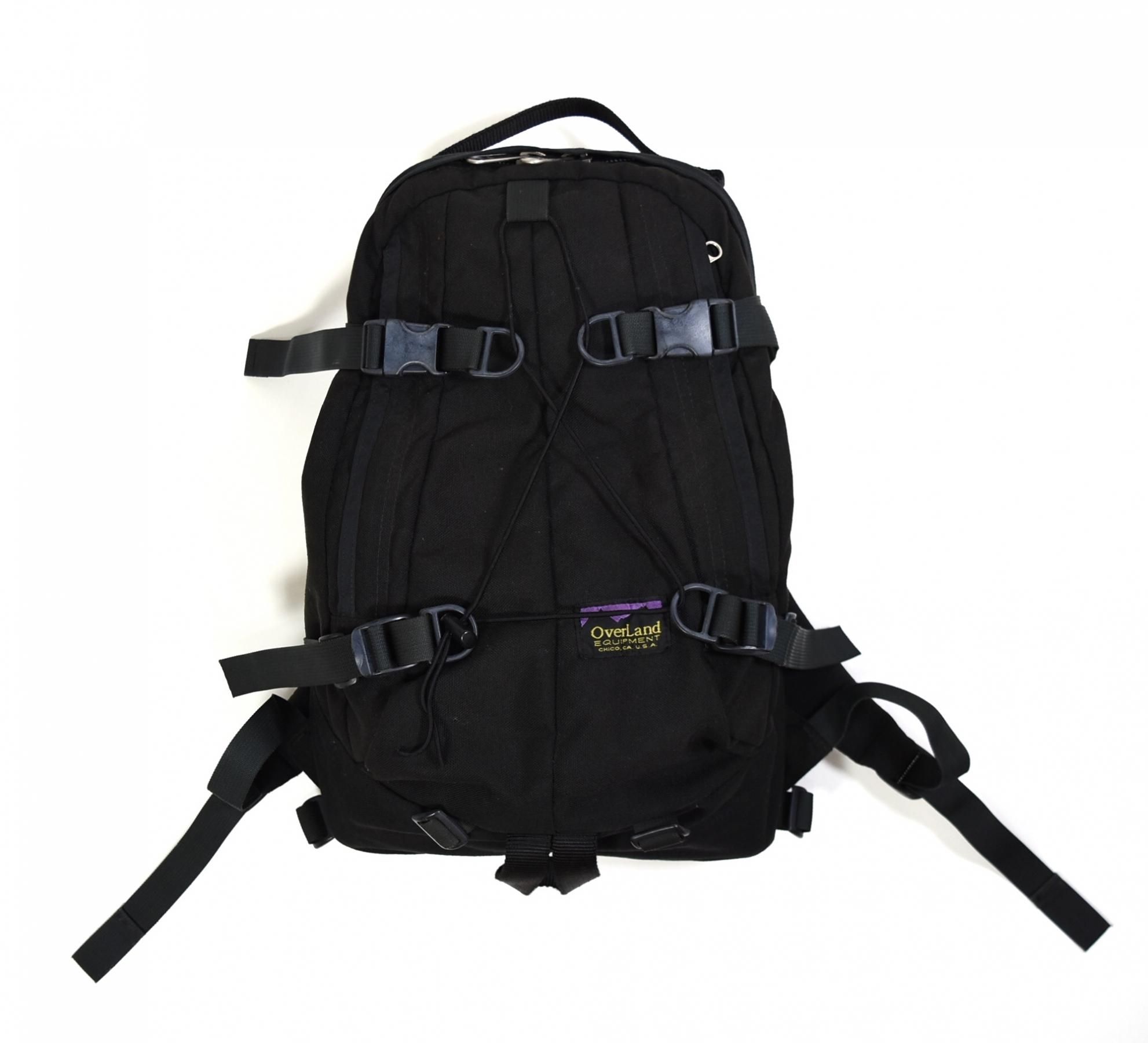 90s Overland Equipment Ballistic nylon backpack MADE IN USA Black
