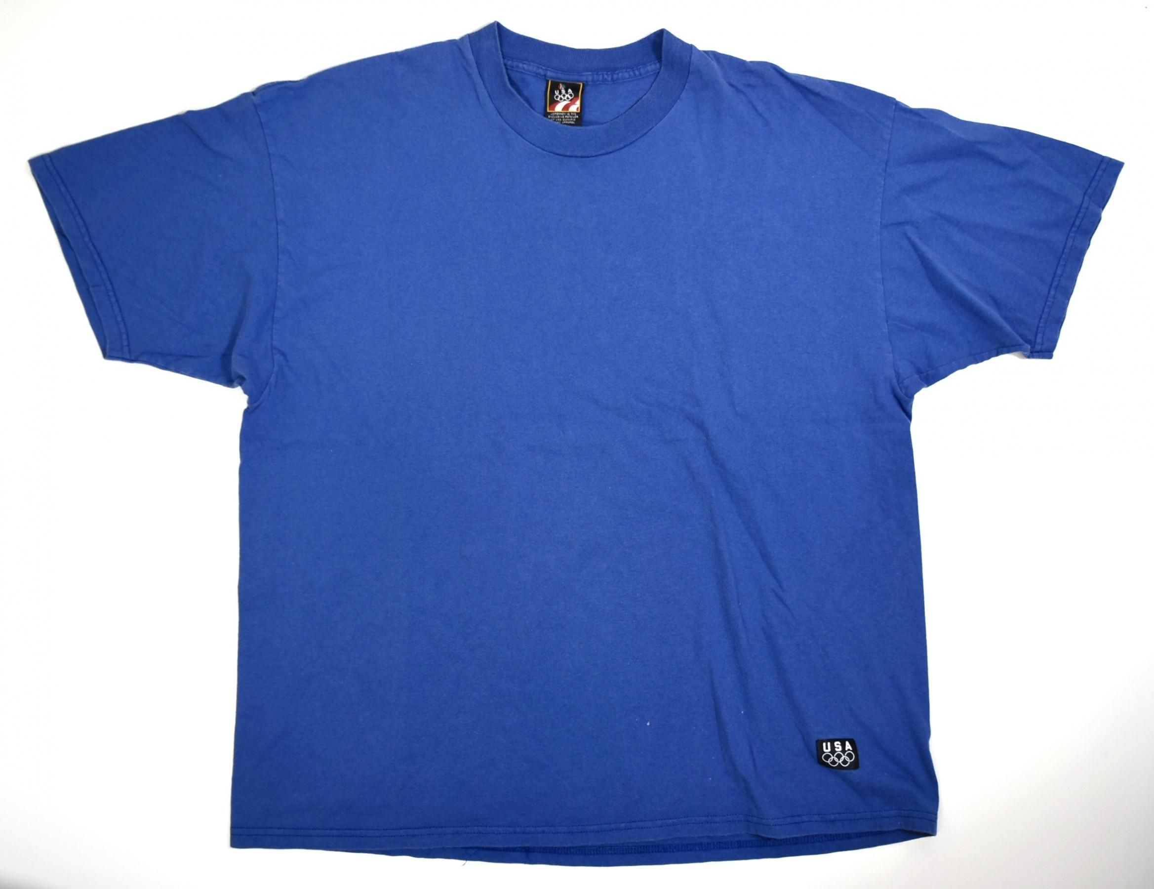 90s J.C.PENNEY USA OLYMPIC Tee XXL MADE IN USA Blue