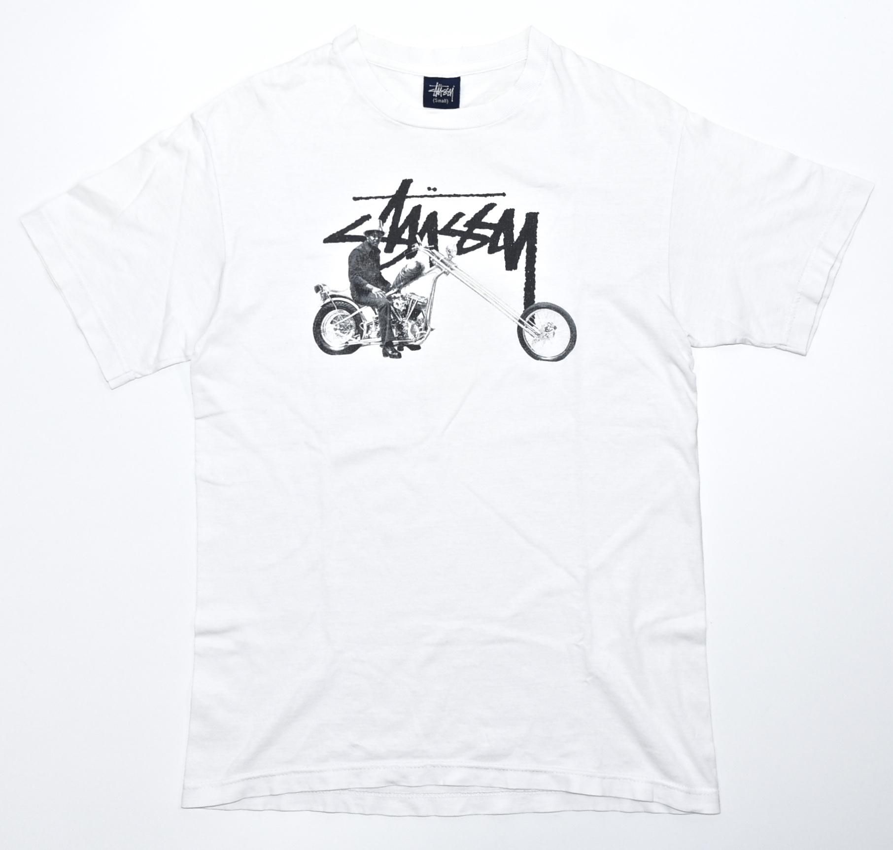 2000s STUSSY Motorcycle Tee S White