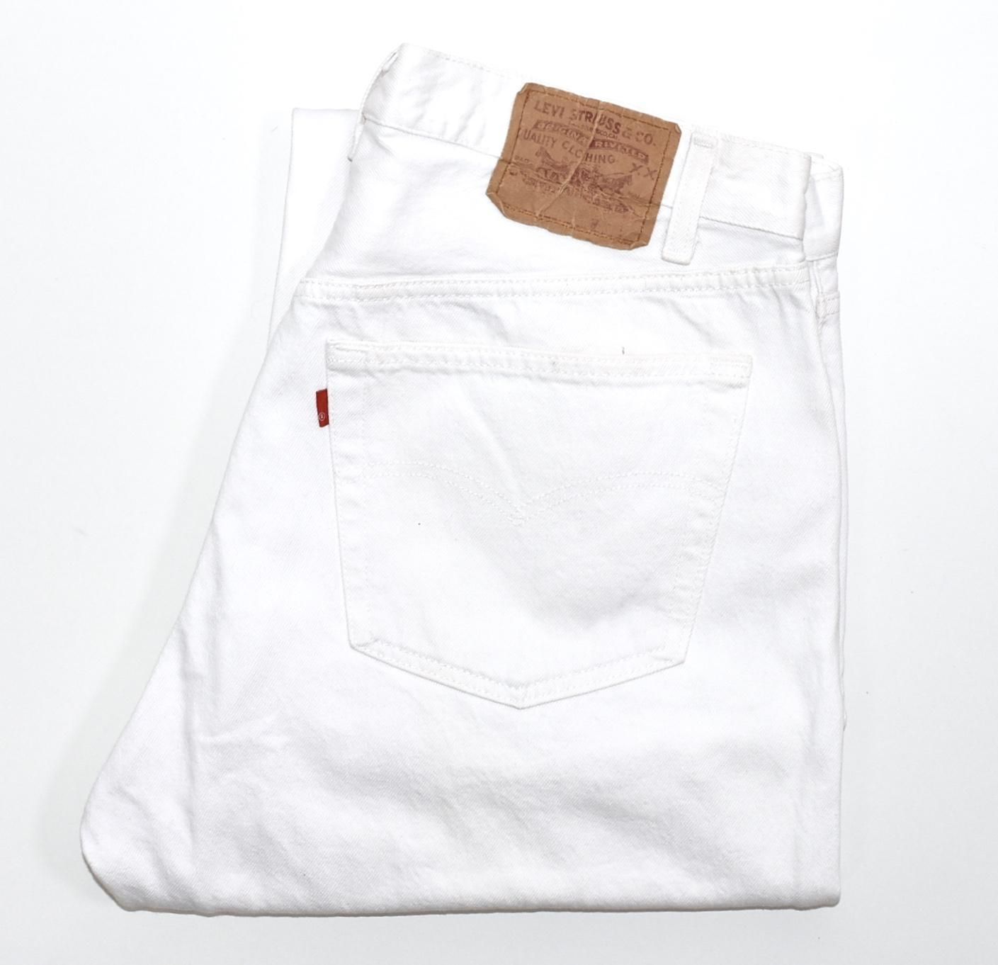 1985 LEVI'S 501 W36 MADE IN USA White