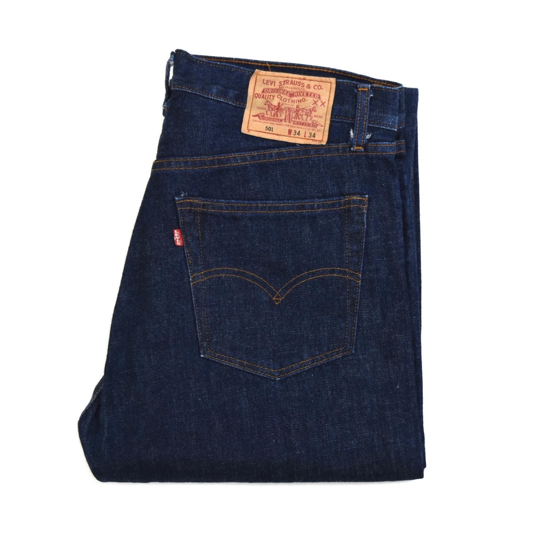 1994 LEVI'S 501 110th BigE W34 L34 MADE IN USA Dark indigo 