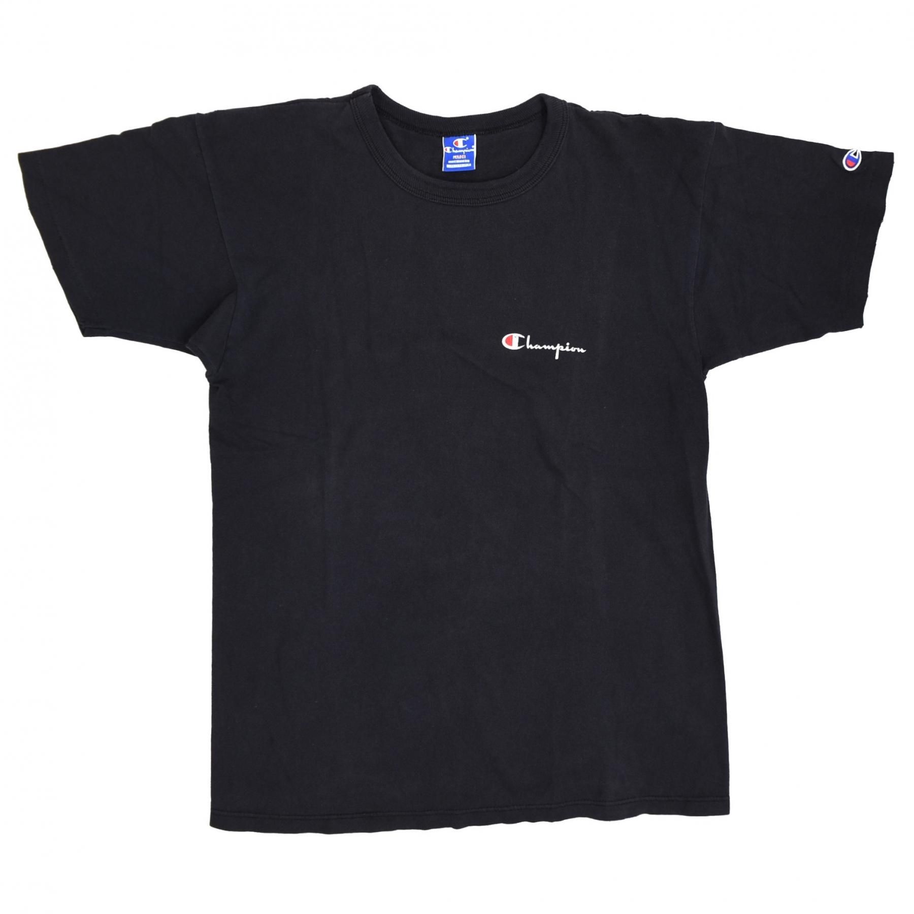 1990s CHAMPION Logo Tee L MADE IN USA Black