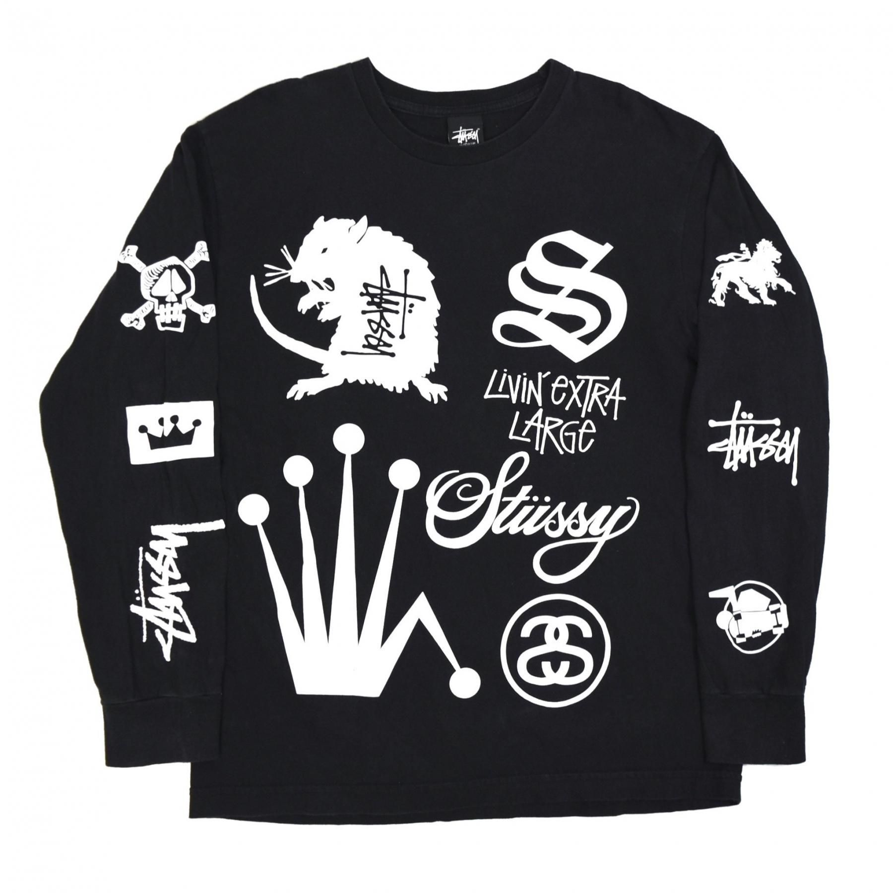 2000s STUSSY All star L/S Tee M Black