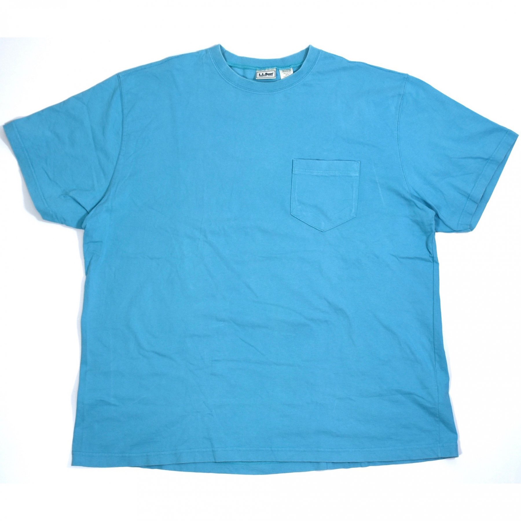 1996 L.L.Bean Pocket Tee XXL MADE IN USA Light blue