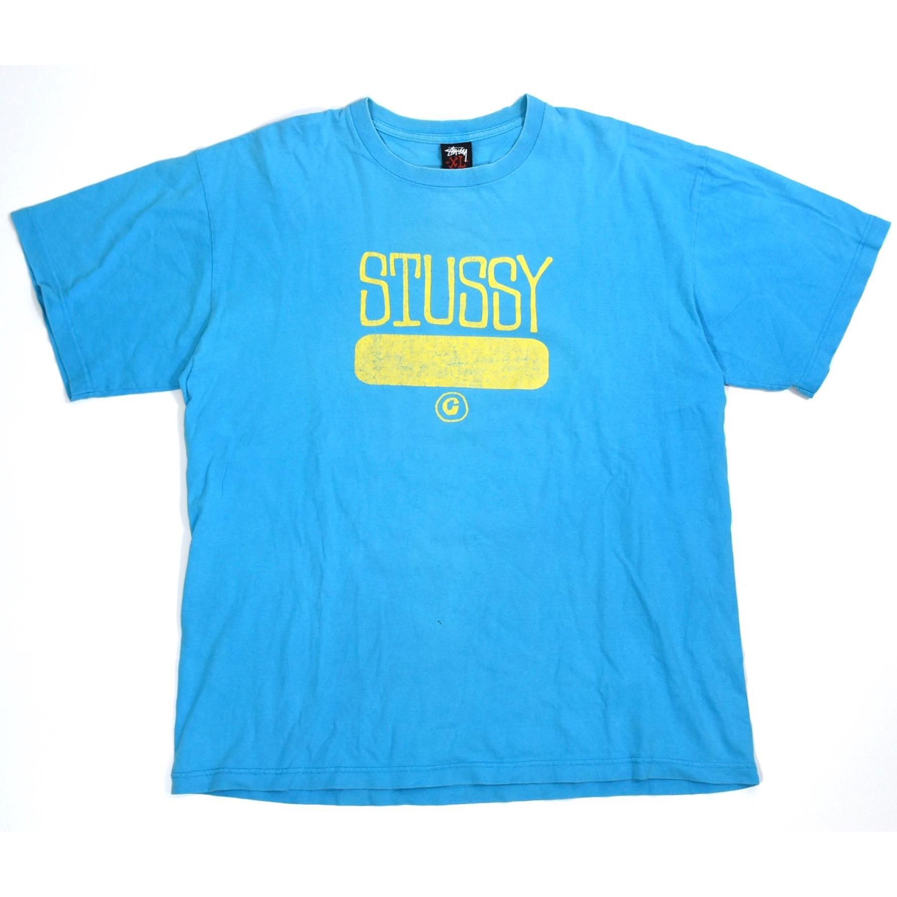 2000s STUSSY Logo Tee XL Light blue
