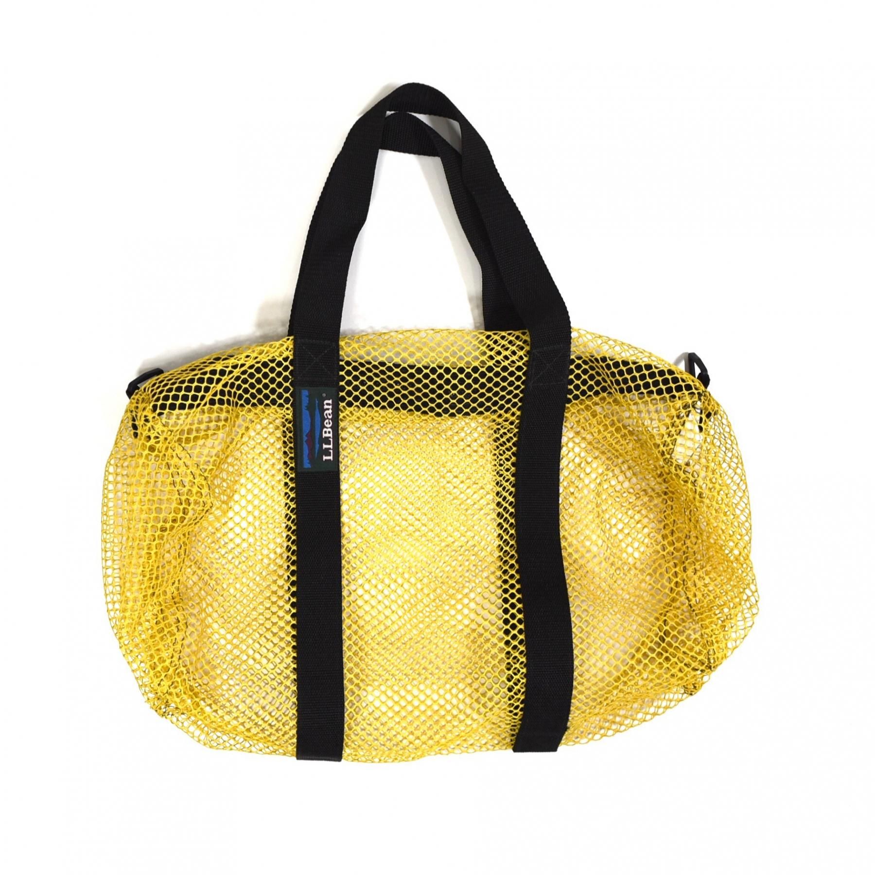 DEAD STOCK 1990s L.L.Bean Mesh bag Medium size Yellow