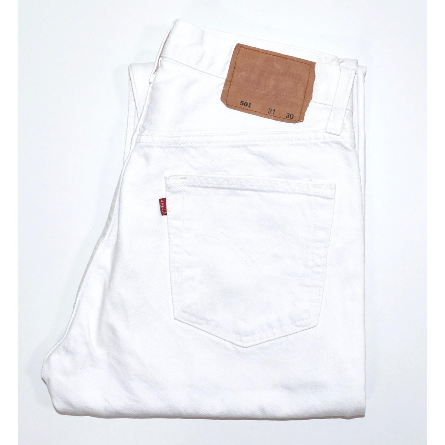 1996 LEVI'S EURO 501 W31 L30 MADE IN UK White