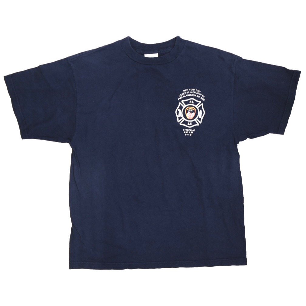 2000s FDNY FIRE DEPT NEW YORK Signal 5-5-5-5 Tee L MADE IN MEXICO 