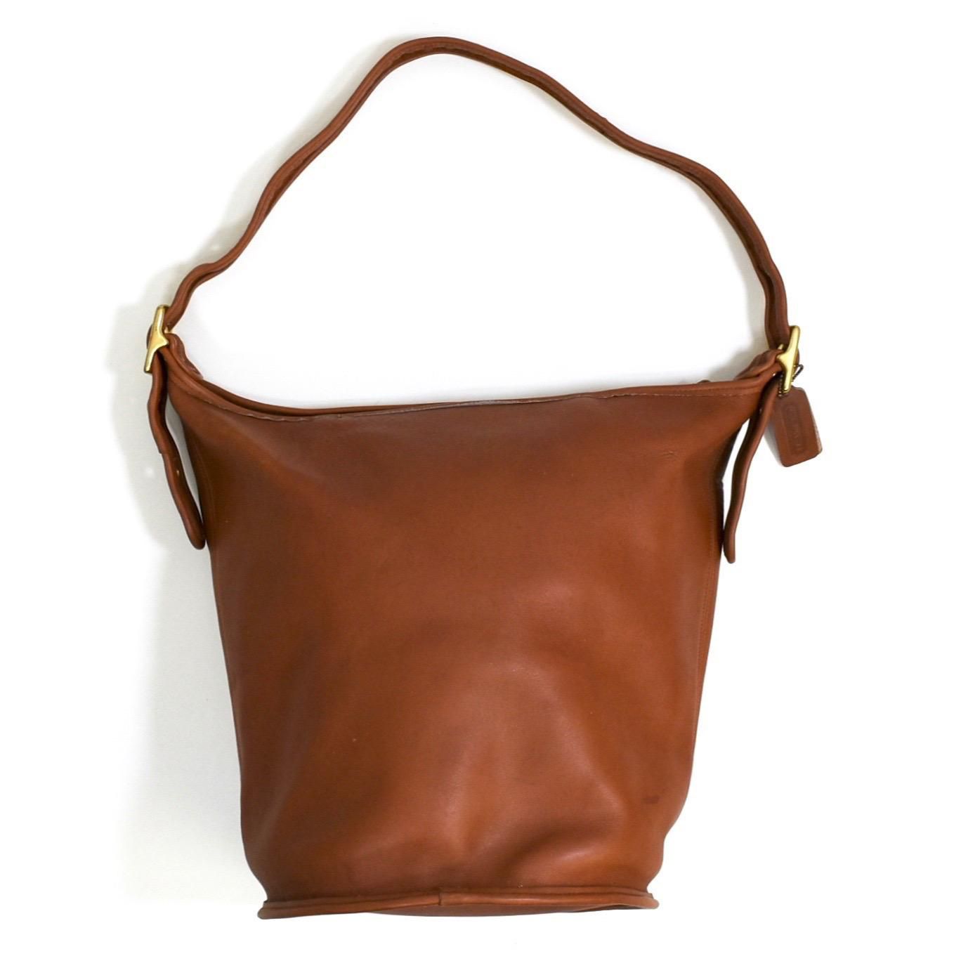 1990s COACH Leather shoulder bag MADE IN USA Brown