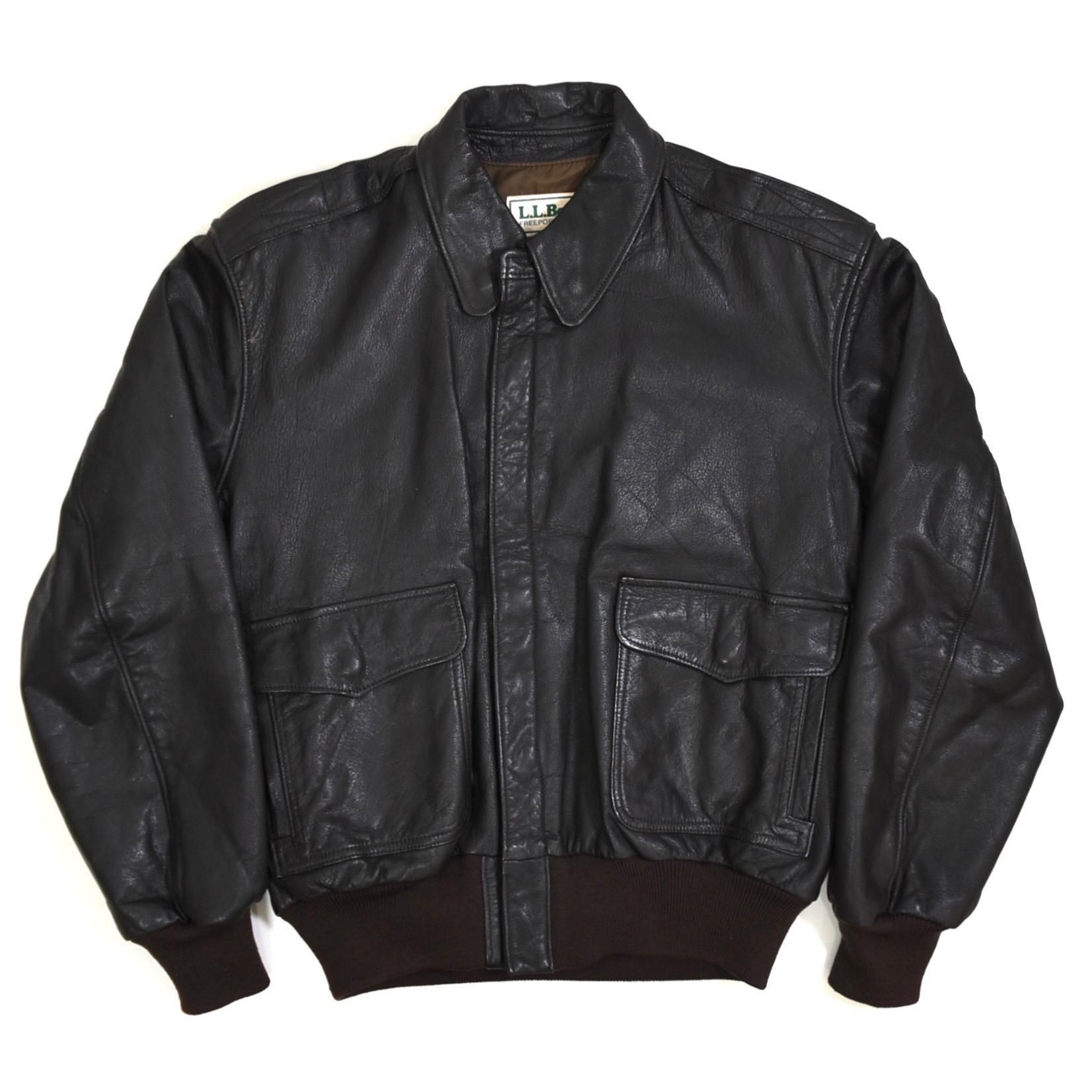 197080s L.L.Bean A-2 type Flying tiger jacket 40 MADE IN USA Dark brown