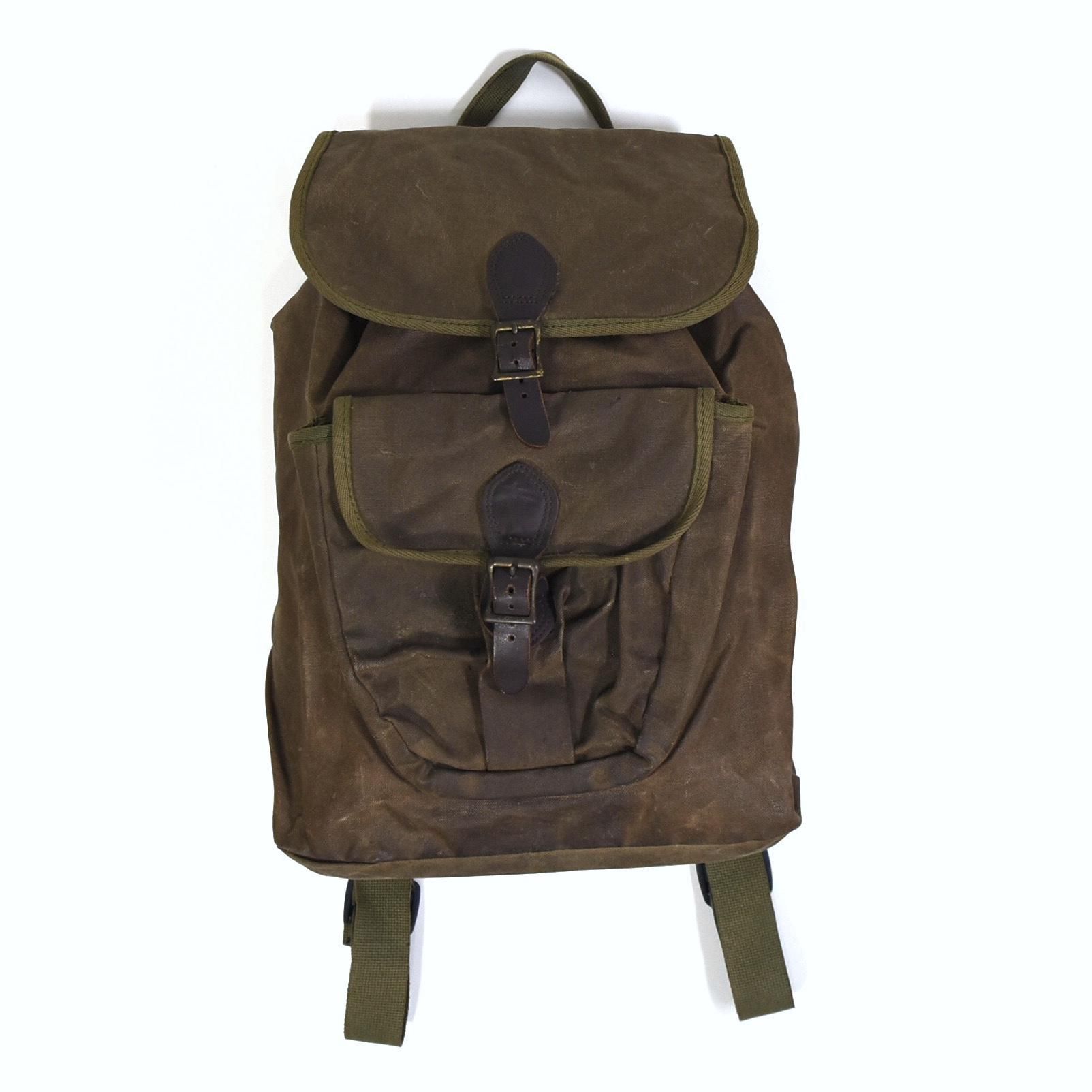 197080s L.L.Bean Oiled cotton backpack 
