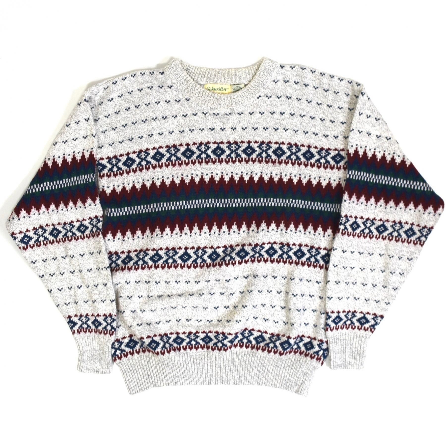 1990s ST JOHN'S BAY Cotton knit sweater LXL MADE IN TURKEY