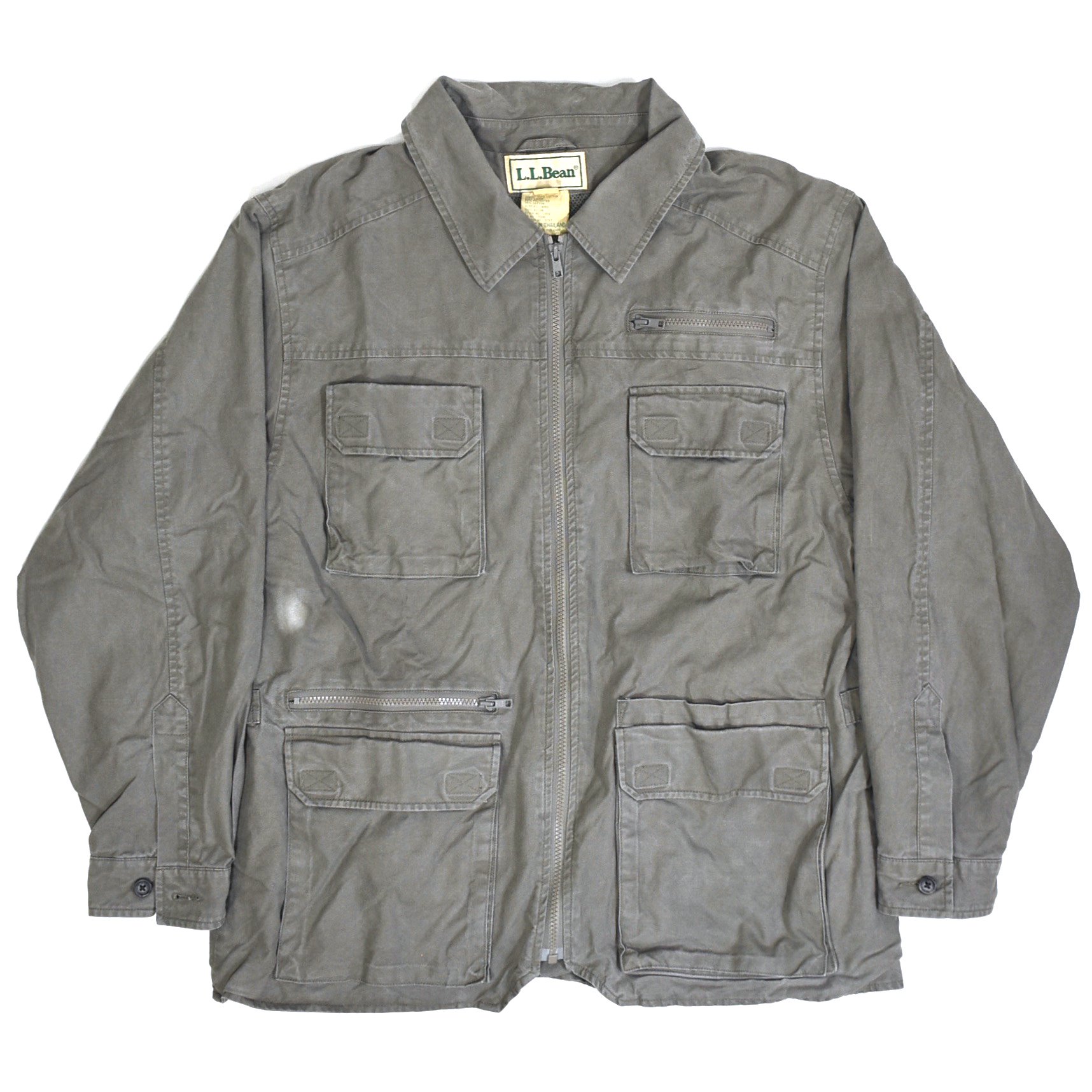 1990s L.L.Bean Cotton hunting jacket L Gray