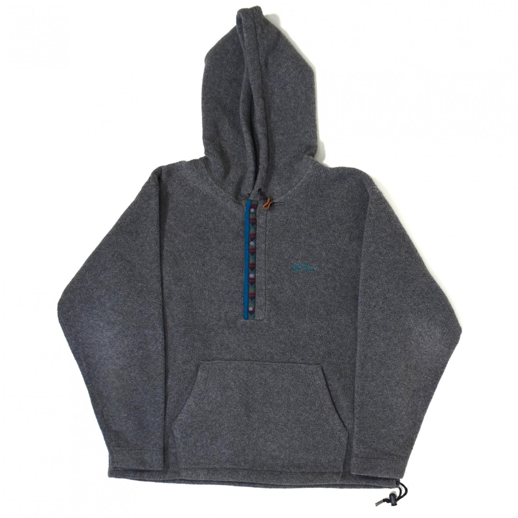 1990s L.L.Bean Fleece pullover hoodie M MADE IN USA Gray