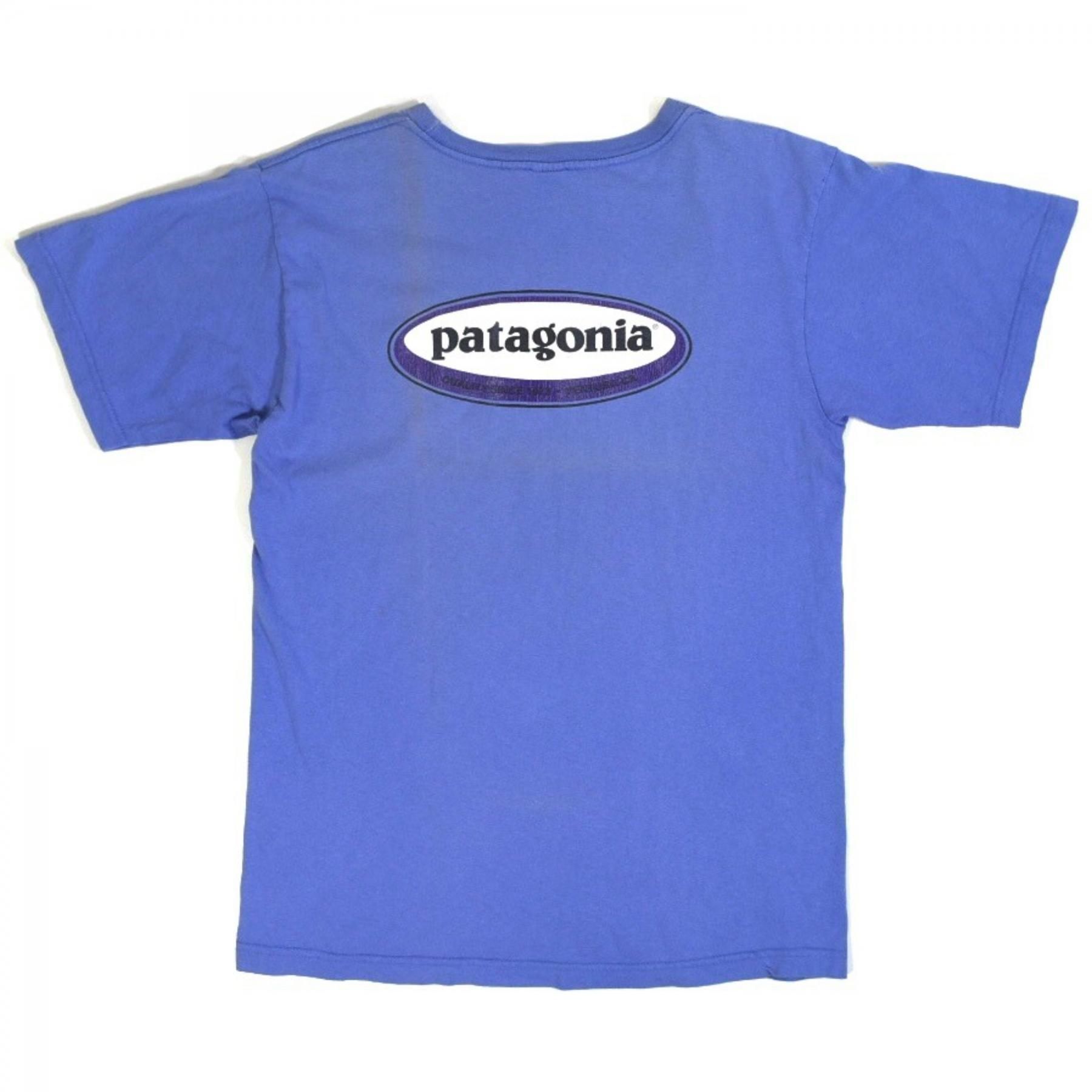 1990s PATAGONIA Oval logo Tee S MADE IN USA Bright lavender